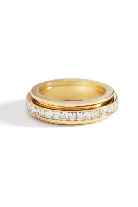 Crystal Statement Spinning Fidget Ring