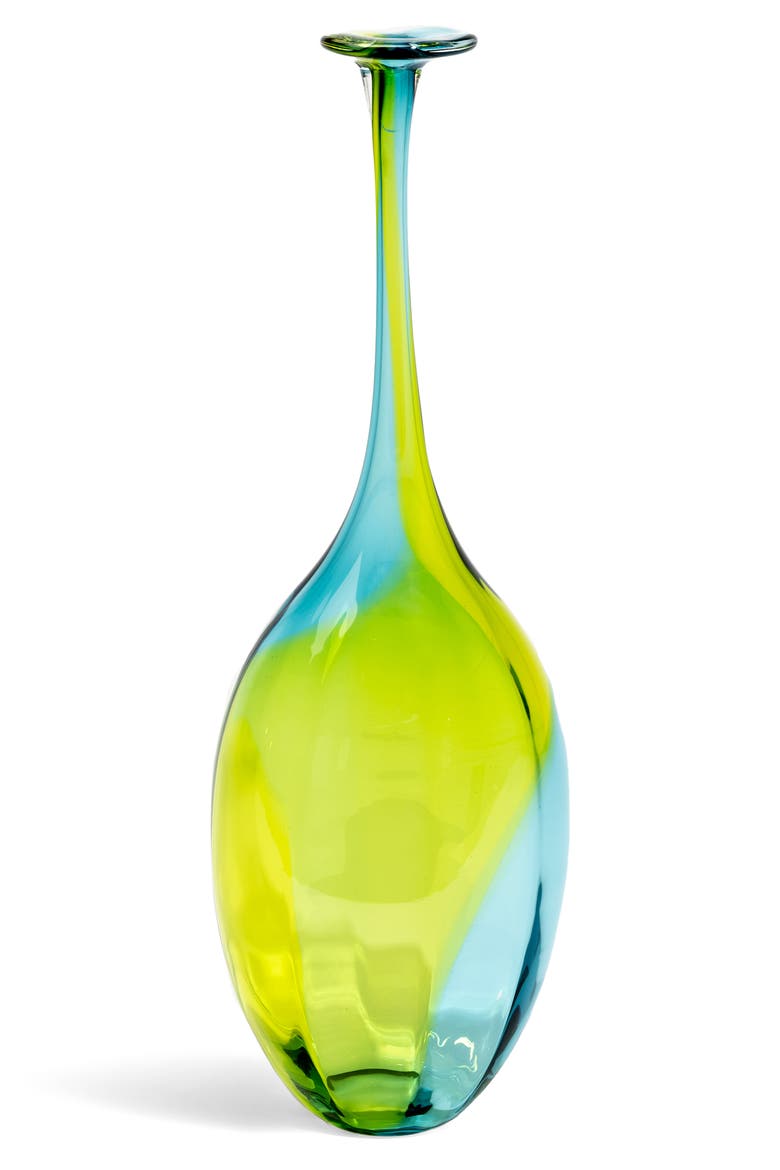 Fidji Medium Vase, Main, color, YELLOW/ BLUE