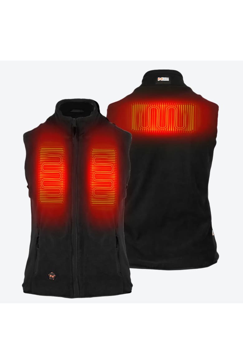 Trek Heated Fleece Vest, Alternate, color, Black