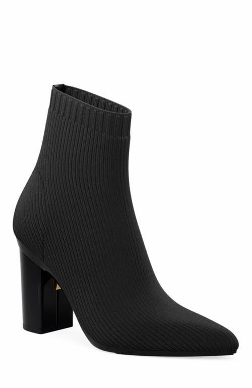 Pashion Footwear The Bootie 4" Block Heel in Coal Knit  product
