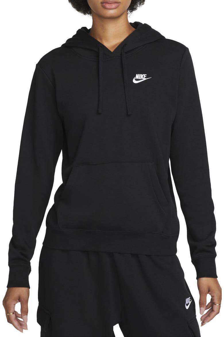 Sportswear Club Fleece Hoodie, Main, color, 010 BLACK/WHITE