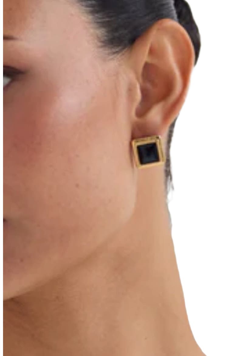 Archer Earrings, Alternate, color, Gold/Black