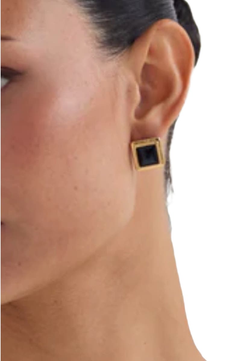 HEAVEN MAYHEM Archer Earrings, Alternate, color, Gold/Black