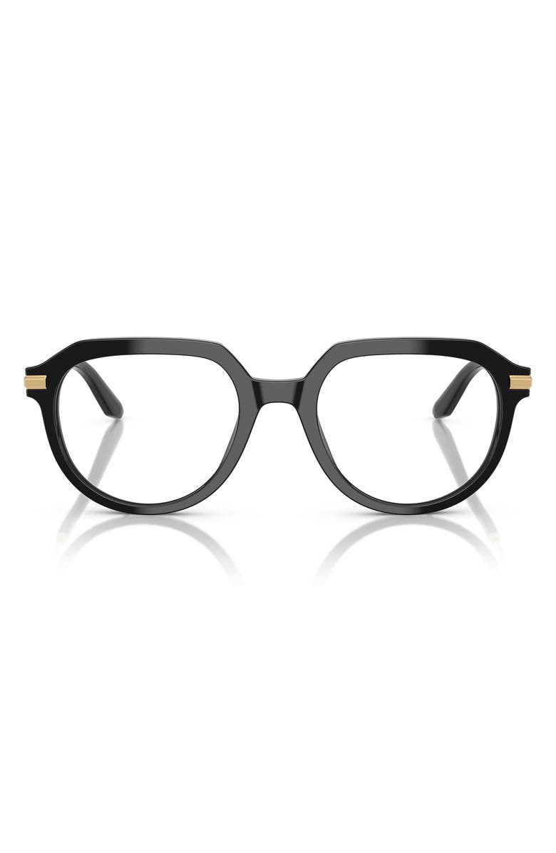 Dolce&Gabbana 53mm Round Optical Glasses, Main, color,