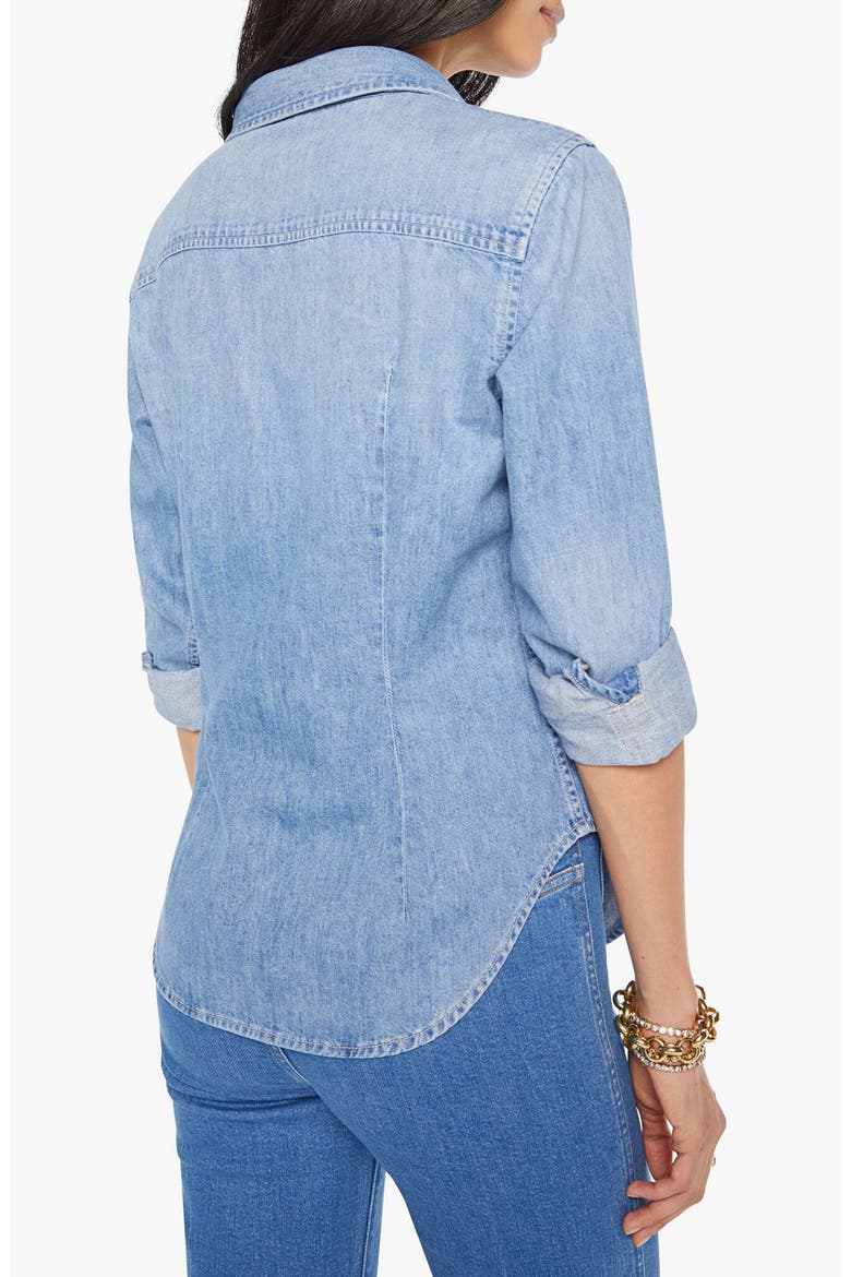 The Itty Bitty Pinchie Frenchie Denim Button-Up Shirt, Alternate, color, SEAL THE DEAL