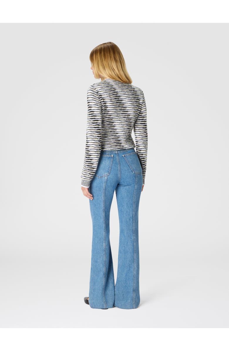 Missoni Mock Neck Sweater With Flame Pattern, Alternate, color, Black & Grey