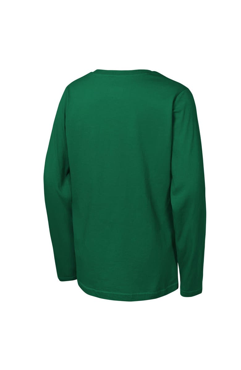 Outerstuff Youth Kelly Green Philadelphia Eagles Super Bowl LIX Champions Retro Diamond Long Sleeve T-Shirt, Alternate, color, 