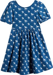 Mini Boden Print Jersey Ballerina Dress