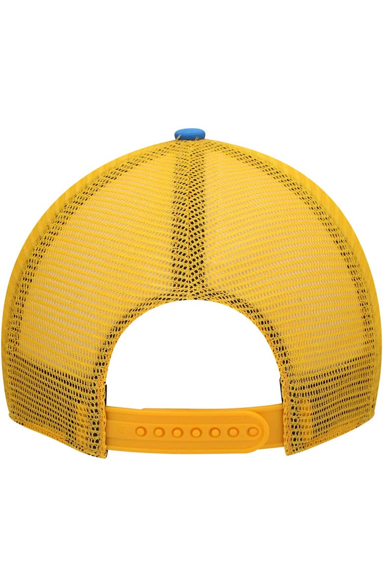 '47 Men's '47 Powder Blue/Gold Los Angeles Chargers Highpoint Trucker Clean Up Snapback Hat, Alternate, color, Powder Blue