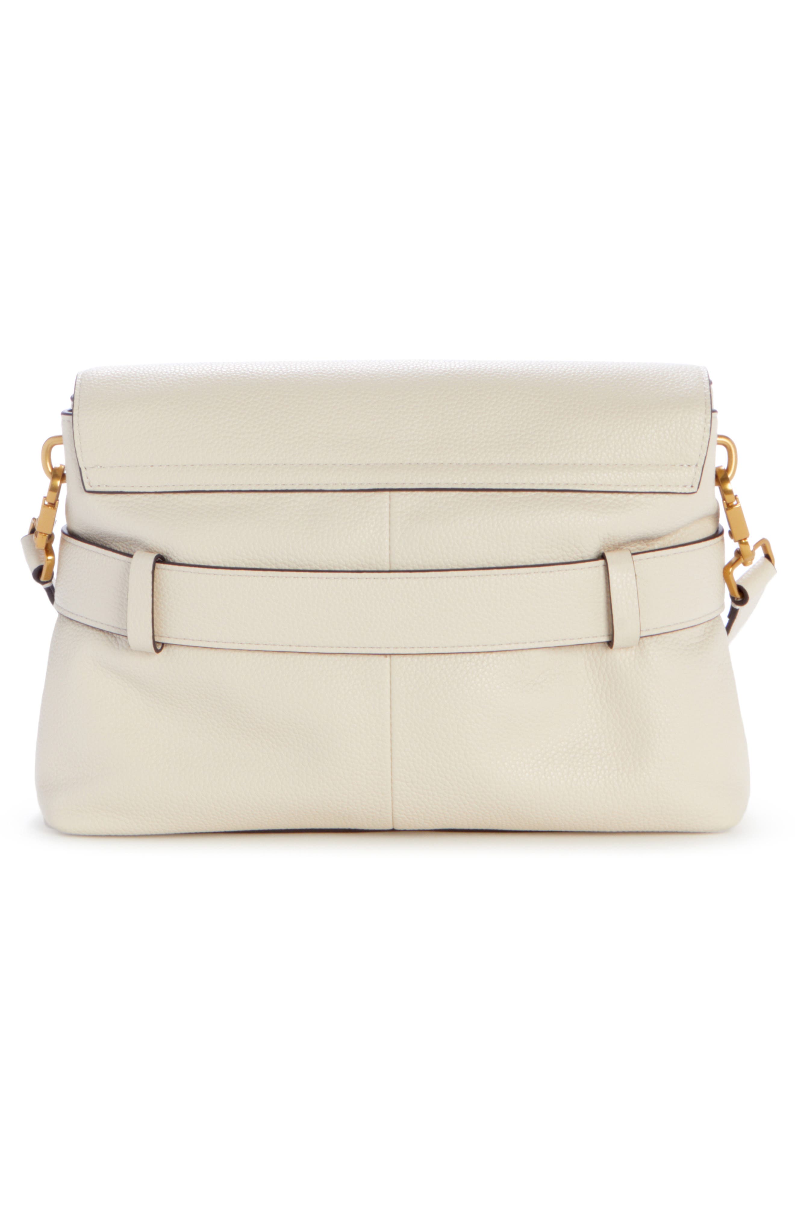 rag & bone Lexington Flap Leather Crossbody Bag, Alternate, color, Br