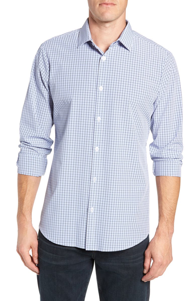 Mizzen+Main Estes Check Performance Shirt, Main, color, 