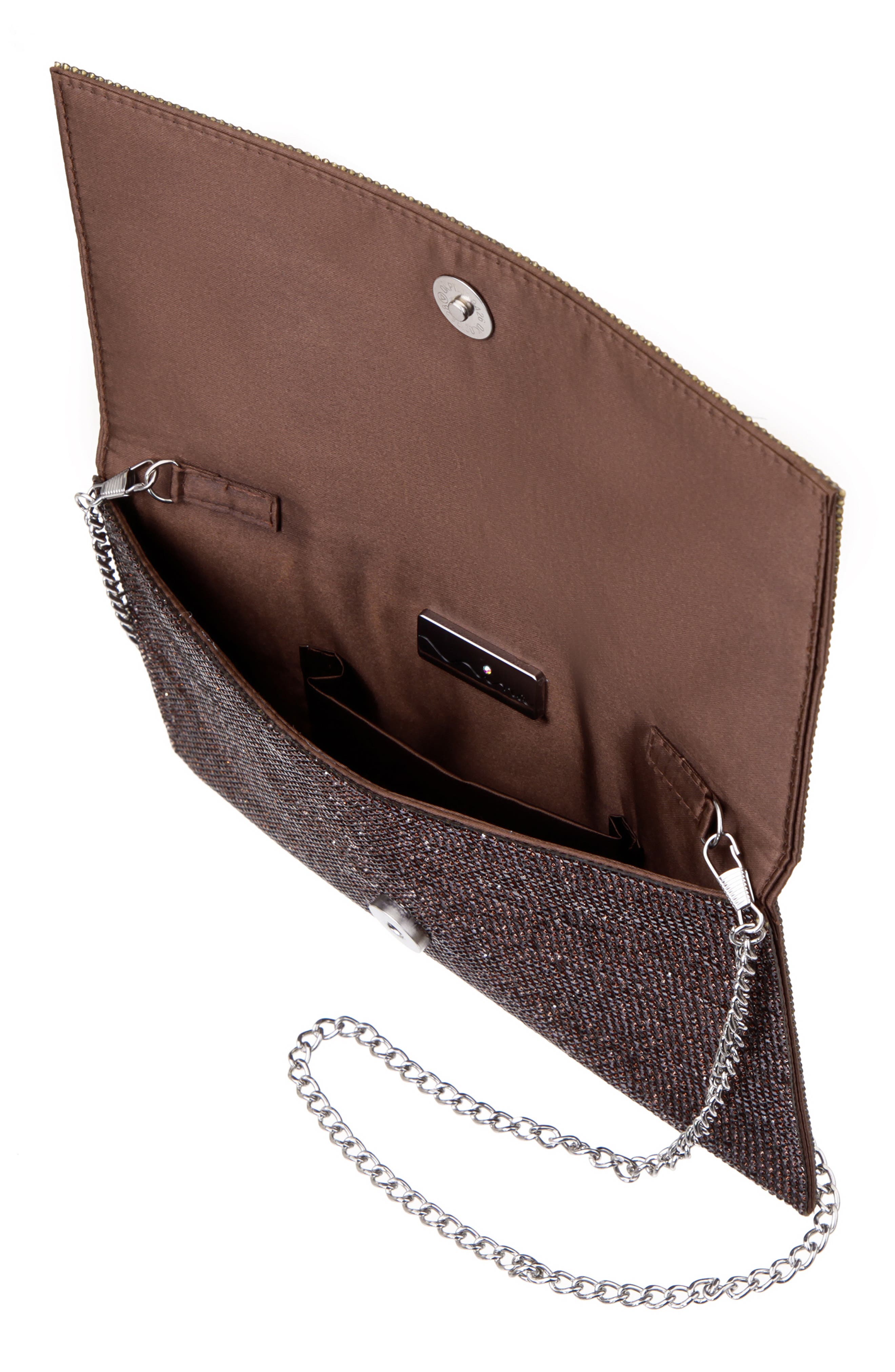 Crystal Clutch, Alternate, color, CHOCOLATE