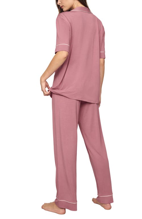 Eberjey Gisele Short Sleeve Pant Pajamas In Gold