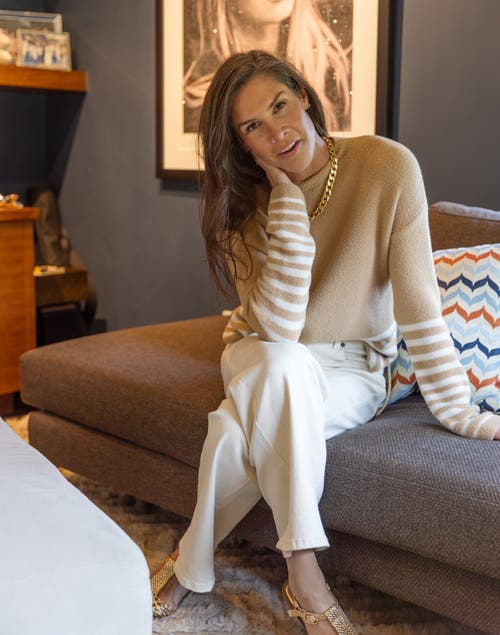 Carve Designs Olivia Plush Sweater In Brown