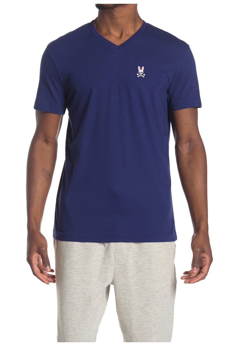 Psycho Bunny V-Neck Lounge T-Shirt, Main, color, 