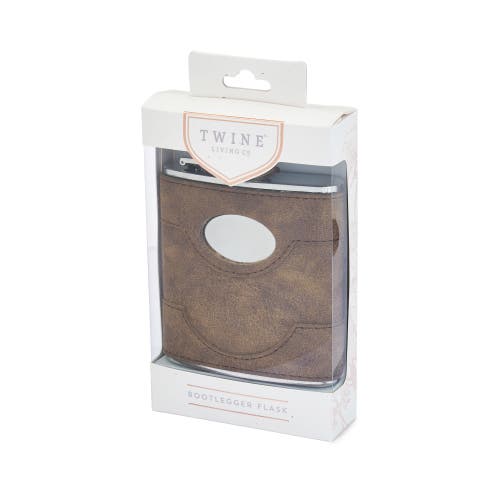 Twine Bootlegger 6oz Flask In Brown