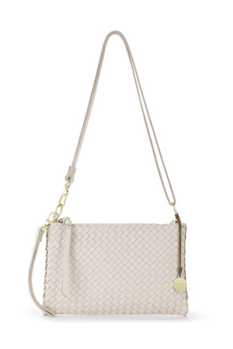 Vita Hand Woven Leather Crossbody Wristlet