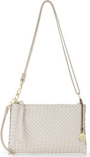 The Sak Vita Hand Woven Leather Crossbody Wristlet