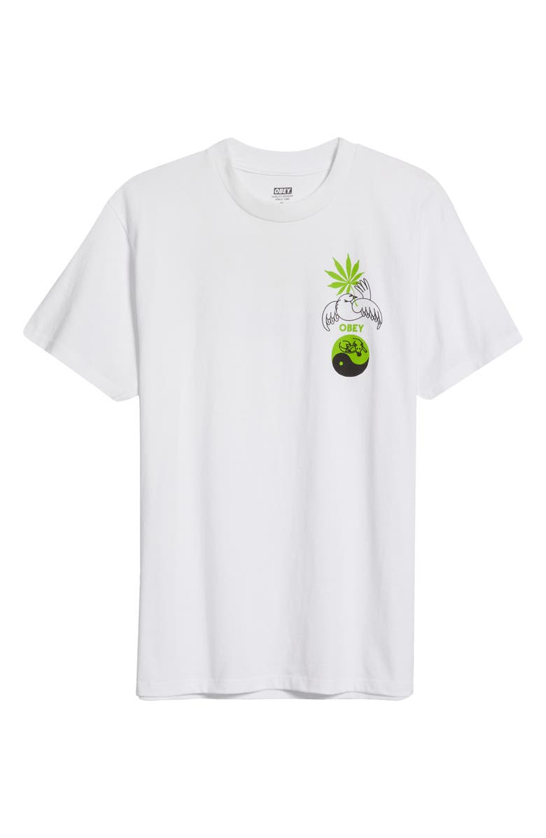 Obey Pledge Allegiance Graphic T-Shirt, Alternate, color, White