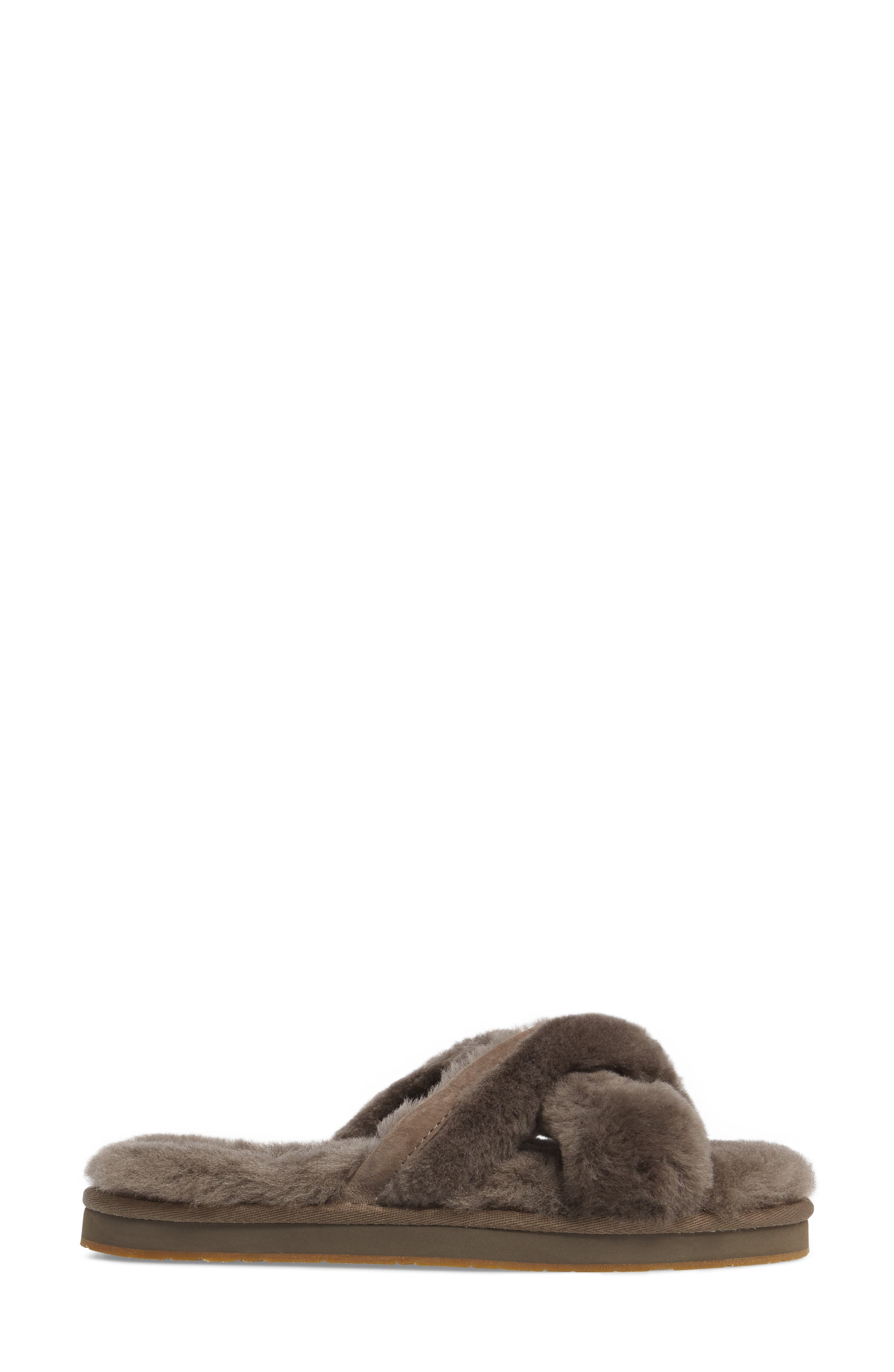 Abela Genuine Shearling Flip Flop, Alternate, color, SLATE WOOL