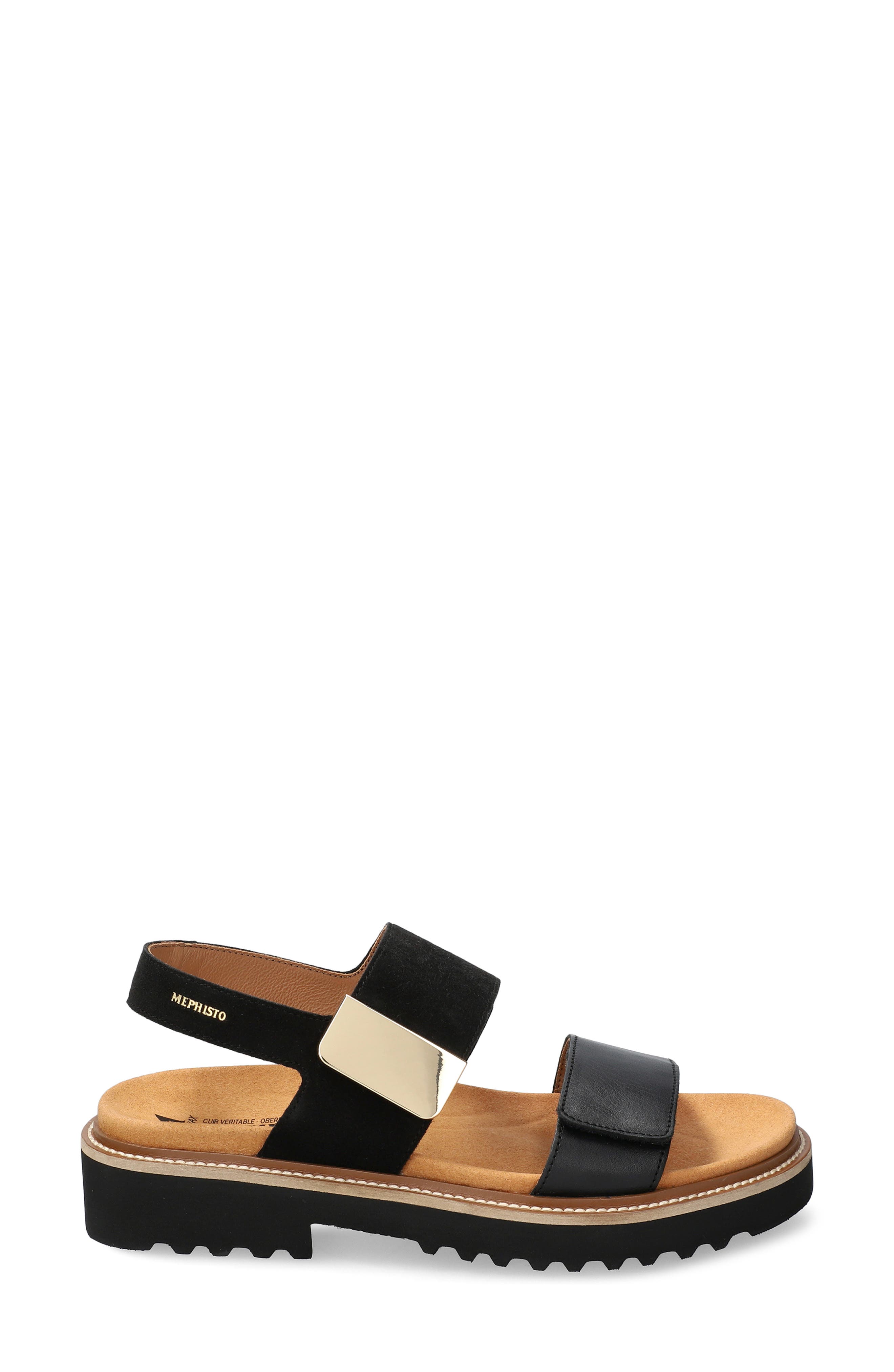 Mephisto Violane Platform Sandal, Alternate, color, Black