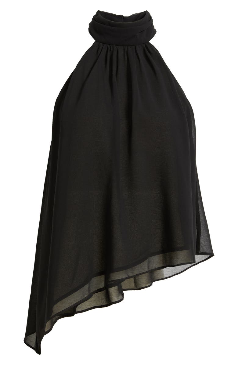 Open Edit Asymmetric Woven Top, Alternate, color, Black