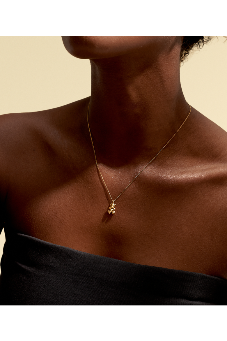 Bear With Me Necklace, Alternate, color, Gold