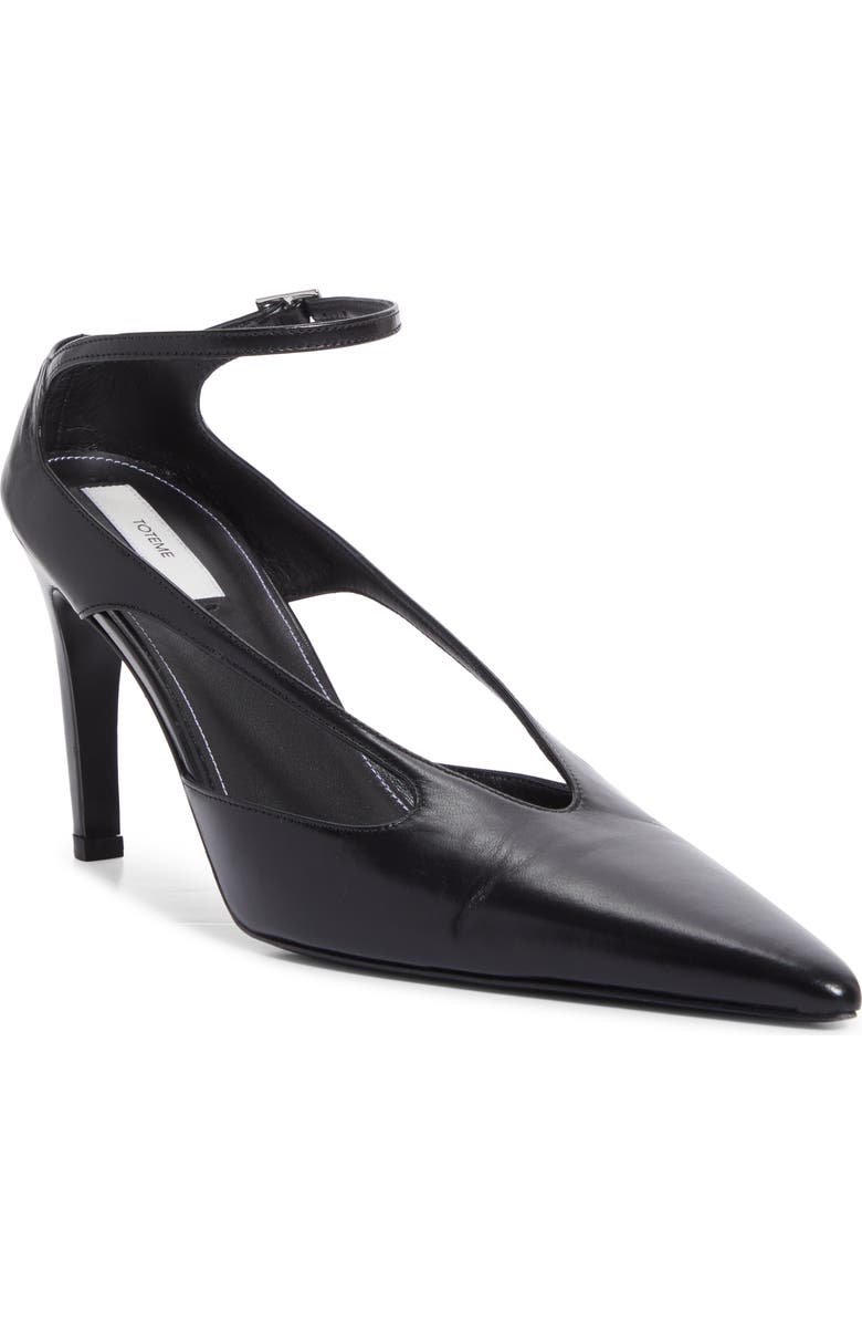 TOTEME Strappy Pointed Toe Pump, Main, color, Black