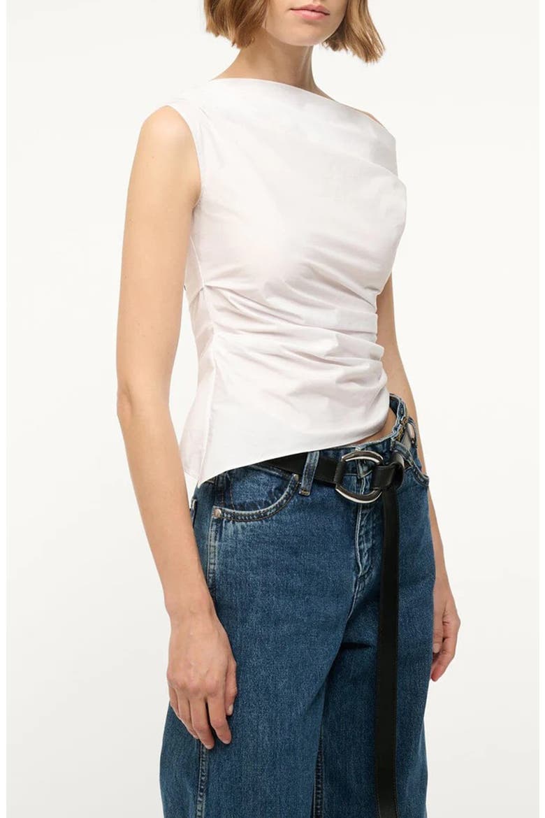 Phare One-Shoulder Top, Alternate, color, WHITE