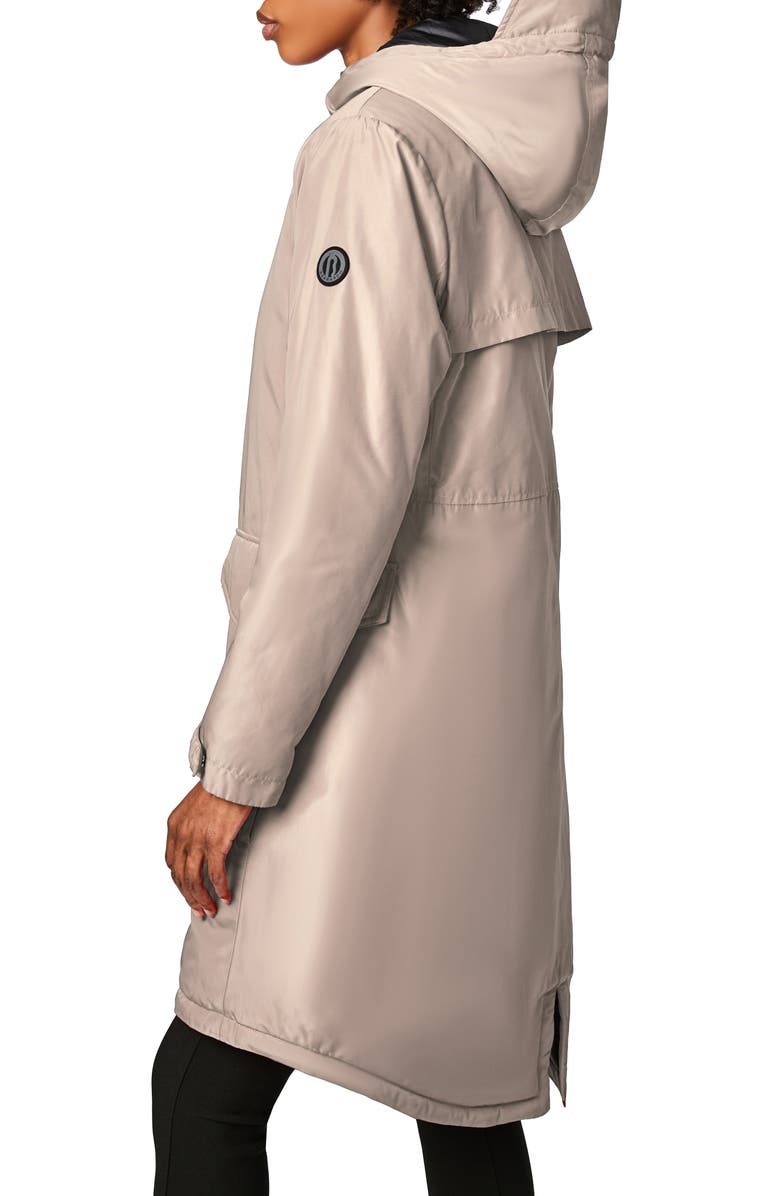 Bernardo Insulated Hooded Raincoat, Alternate, color, Frappe