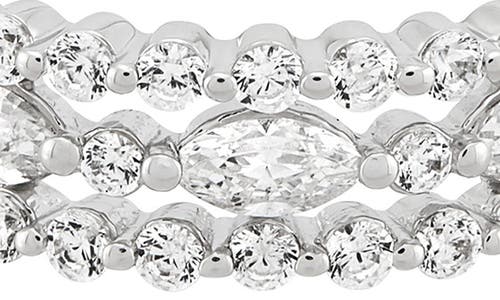 Frankie & Zoe 14k White Gold Lab Grown Diamond Triple Band Ring In Gold