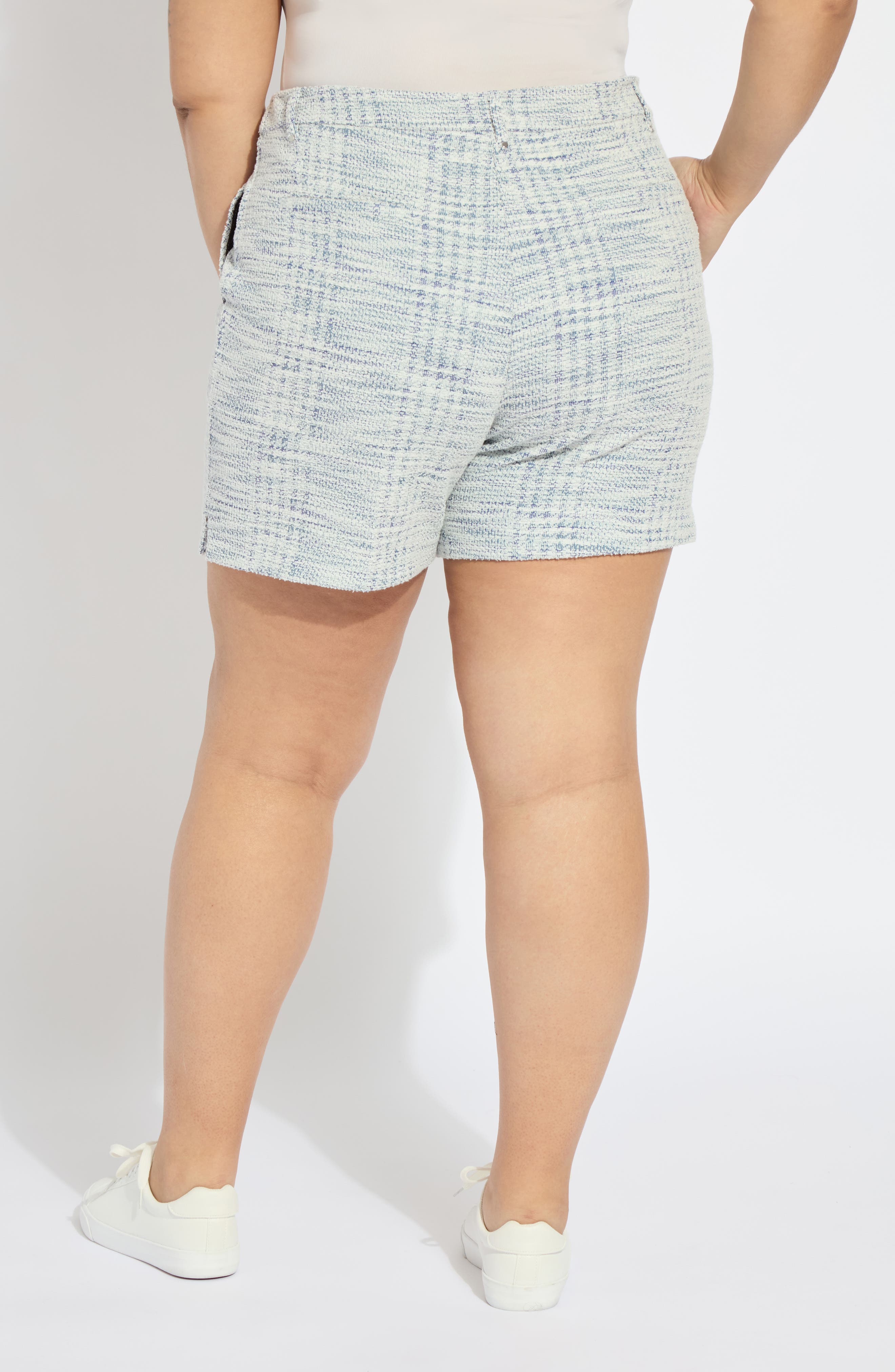 Lily Pull-On Mid Thigh Summer Tweed Shorts - image 2