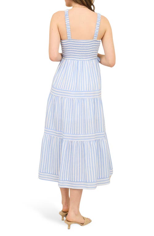 BLU PEPPER BLU PEPPER STRIPE MIDI SUNDRESS 