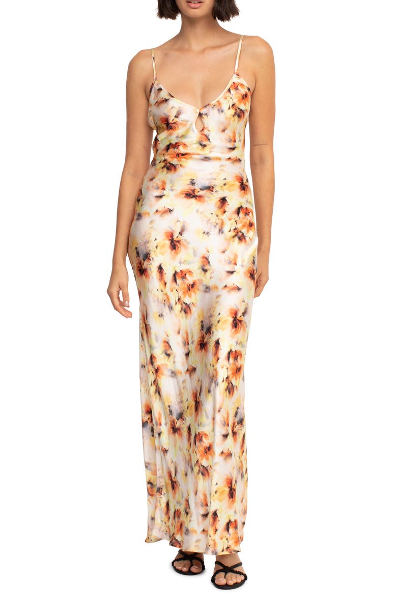 Bec + Bridge Cedar City Floral Satin Maxi Dress, Main, color, 