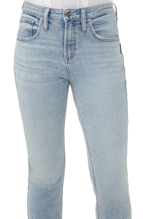 Silver Jeans Co. Beau Raw Hem High Waist Slim Boyfriend Jeans In Blue