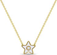 In Season Jewelry 14k CZ Enamel Star Necklace