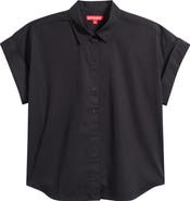 SPANX® Oversize Short Sleeve Cotton Button-Up Shirt