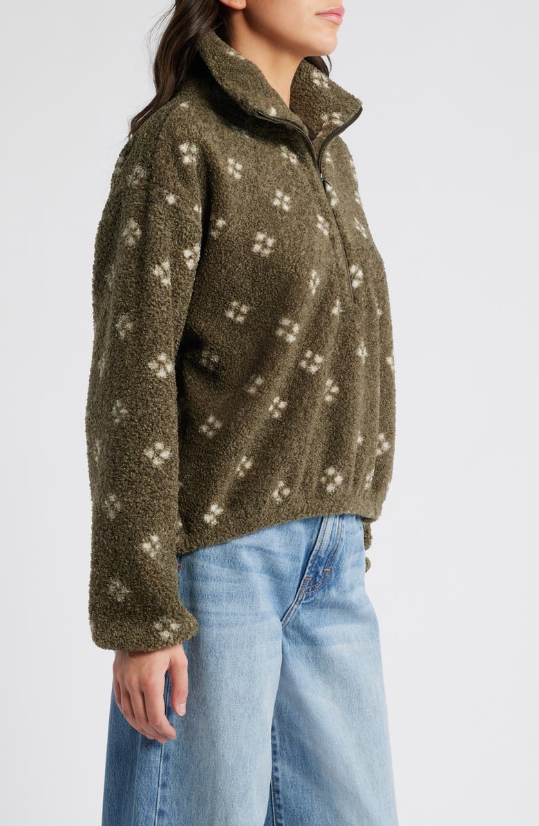 Treasure & Bond Geo Print Half Zip Fleece Pullover, Alternate, color, 