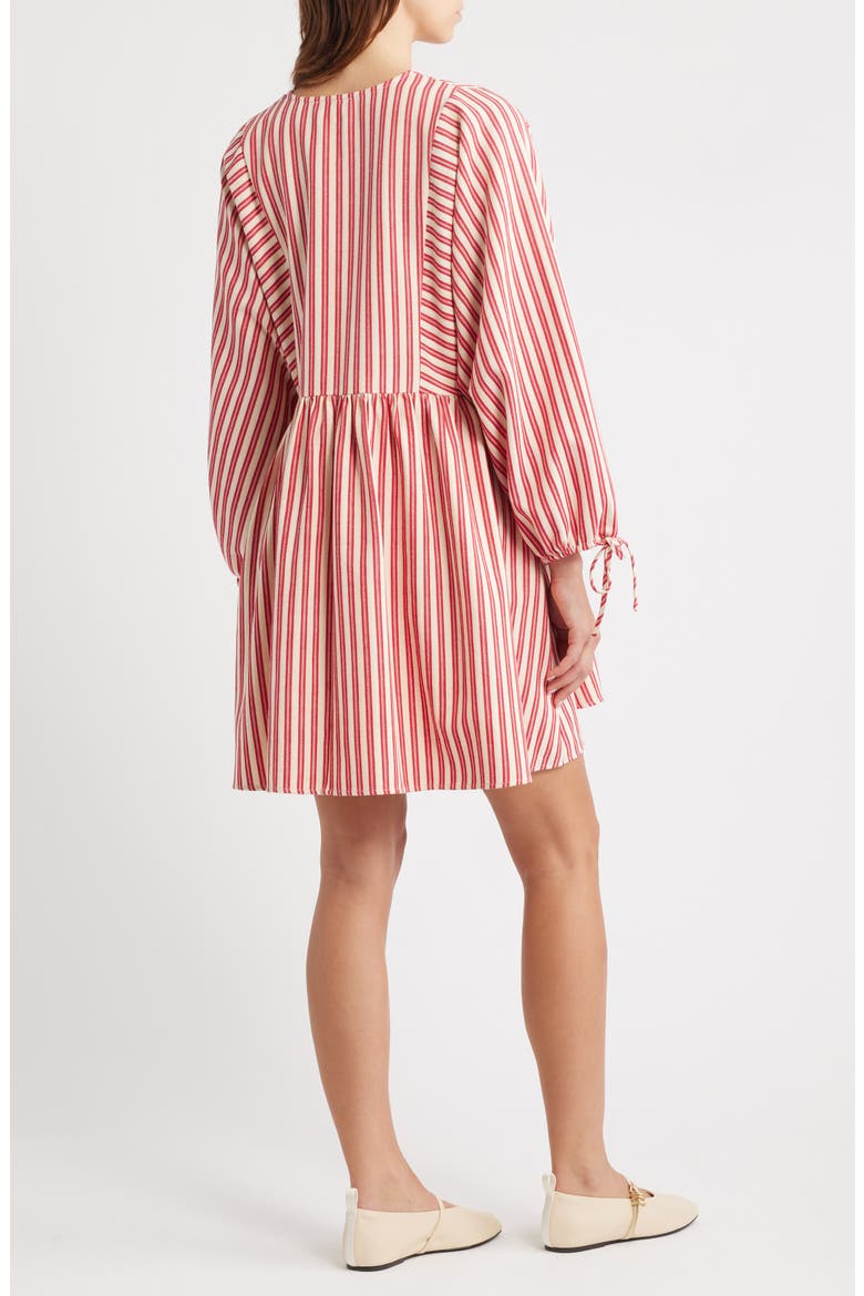 Huxley Long Sleeve Babydoll Dress, Alternate, color, ROUGE