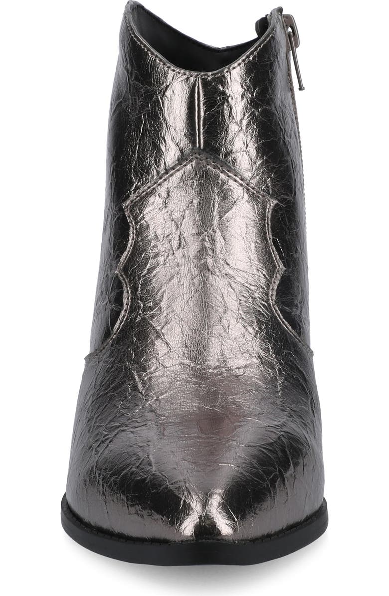 Journee Collection Taliah Western Ankle Boot - Wide Width Available, Alternate, color, Pewter