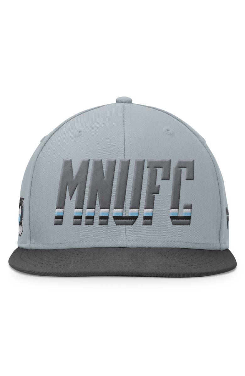FANATICS Men's Fanatics Branded Gray Minnesota United FC Smoke Snapback Hat, Alternate, color, 