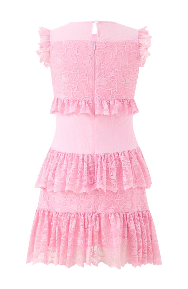 Marlo Kids Lucy Frill Mini Dress, Alternate, color, Pink