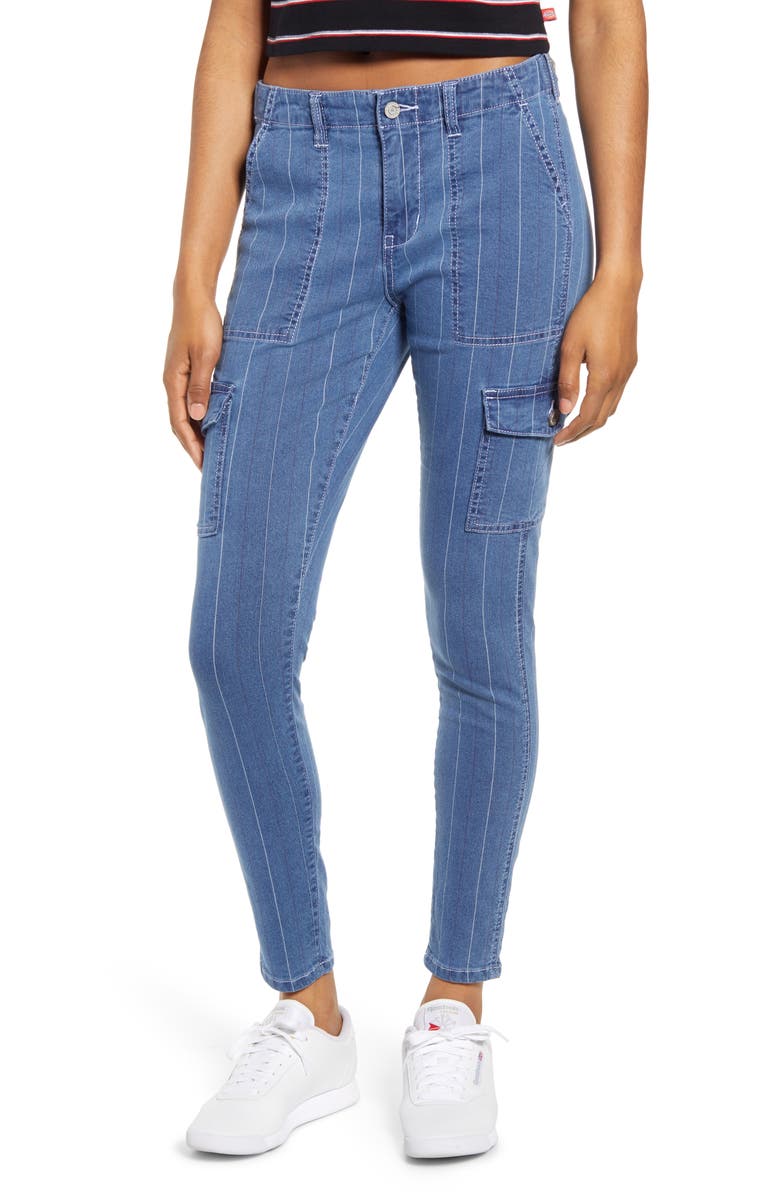 Dickies Stripe Skinny Cargo Jeans, Main, color,