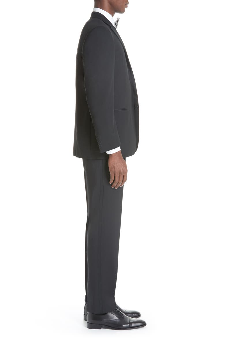 Classic Fit Black Wool & Mohair Tuxedo, Alternate, color, BLACK