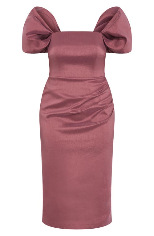 Shop City Chic Elyse Puff Sleeve Sheath Dress