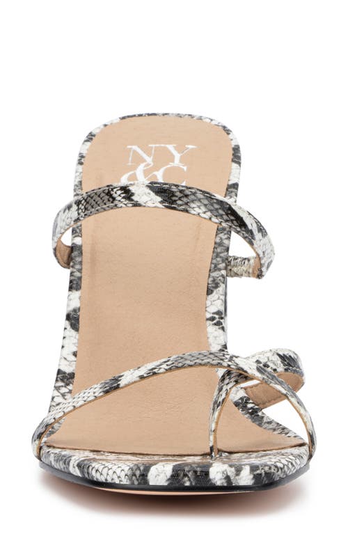 New York And Company Brendi Snakeskin Print Sandal In Multi
