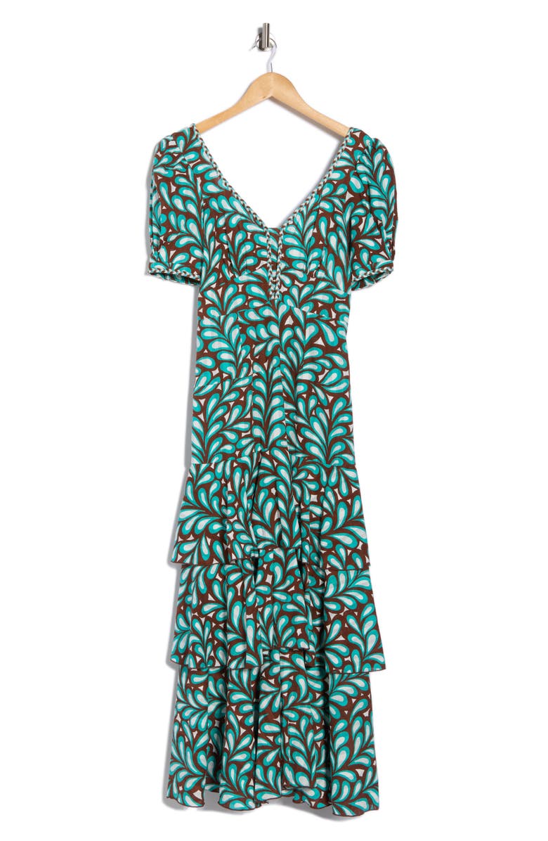 DVF Aire Tiered Midi Dress, Alternate, color, 