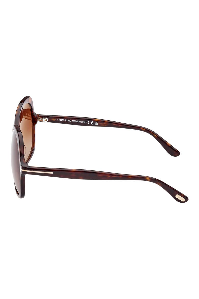Rosemin 64mm Gradient Oversize Butterfly Sunglasses, Alternate, color, DHAV/BRNG
