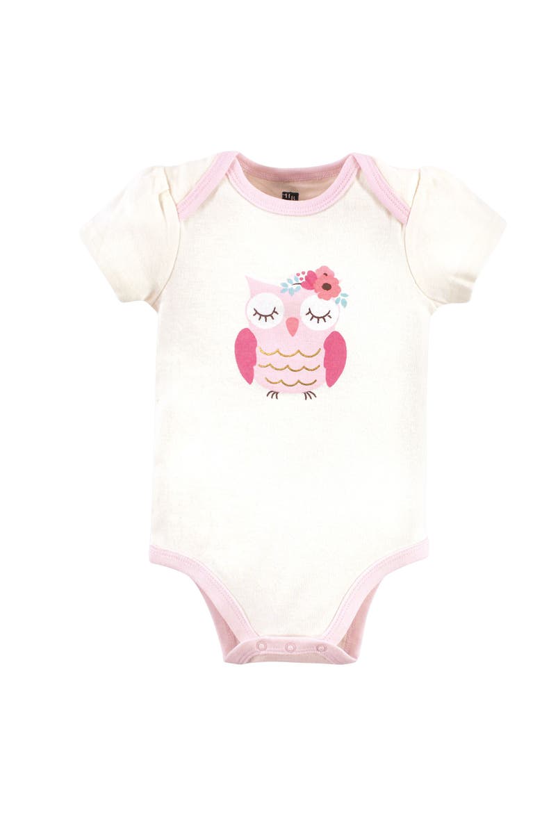 Comfortable All-Cotton Bodysuit 3Pk, Alternate, color, Free Spirit Owl