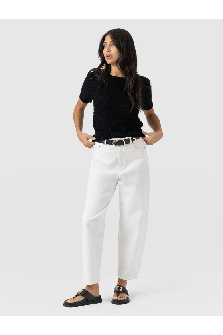 Ester Short Sleeve Knit, Alternate, color, Black